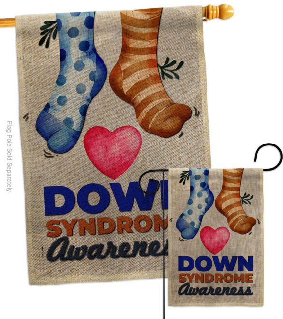 Down Syndrome Awareness - Support Inspirational Vertical Impressions Decorative Flags HG115215 Made In USA - Image 13