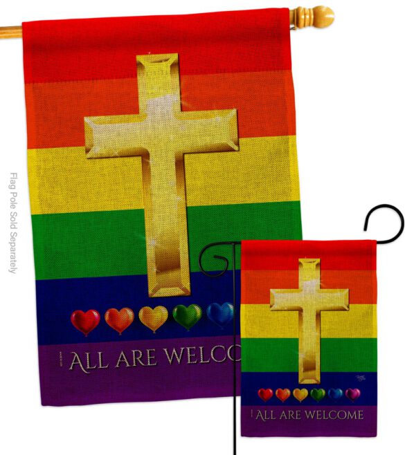 All Are Welcome - Support Inspirational Vertical Impressions Decorative Flags HG115248 Made In USA - Image 14
