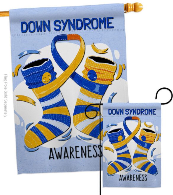 Down Syndrome - Support Inspirational Vertical Impressions Decorative Flags HG137423 Made In USA - Image 3