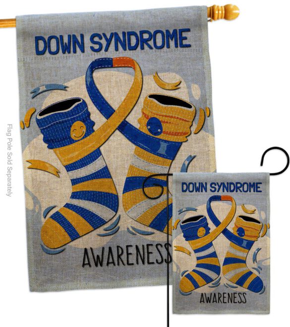 Down Syndrome - Support Inspirational Vertical Impressions Decorative Flags HG137423 Made In USA - Image 13