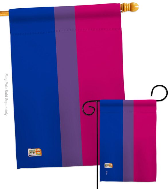 Bisexual - Support Inspirational Vertical Impressions Decorative Flags HG148005 Made In USA - Image 3