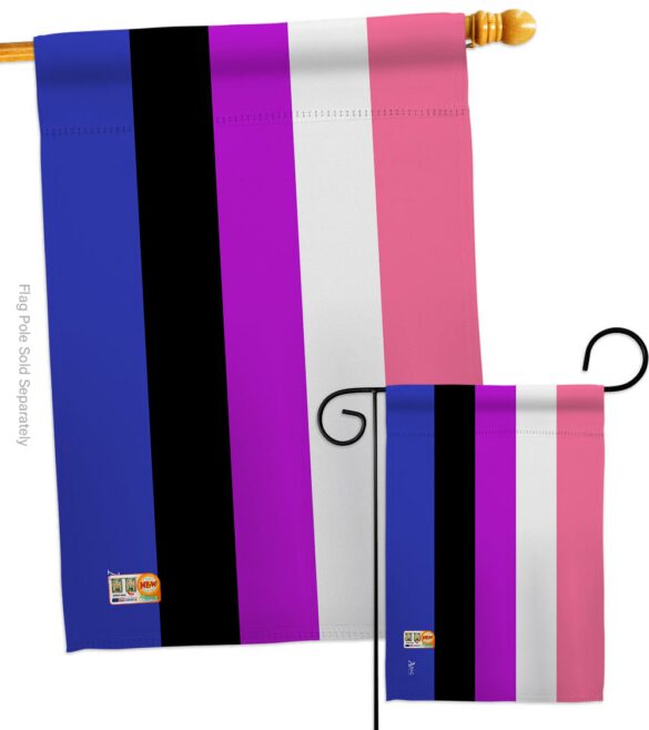 Genderfluidity Pride - Support Inspirational Vertical Impressions Decorative Flags HG148008 Made In USA - Image 3