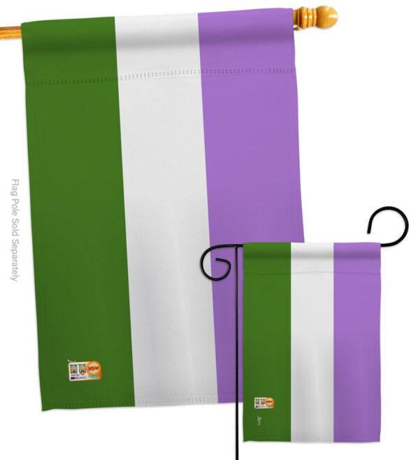 Genderqueer pride - Support Inspirational Vertical Impressions Decorative Flags HG148009 Made In USA - Image 3