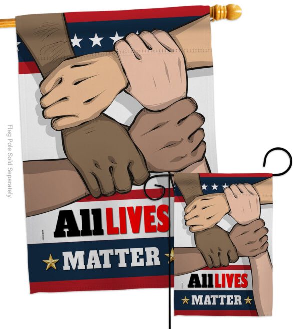 All Lives Matter - Support Inspirational Vertical Impressions Decorative Flags HG170016 Made In USA - Image 4