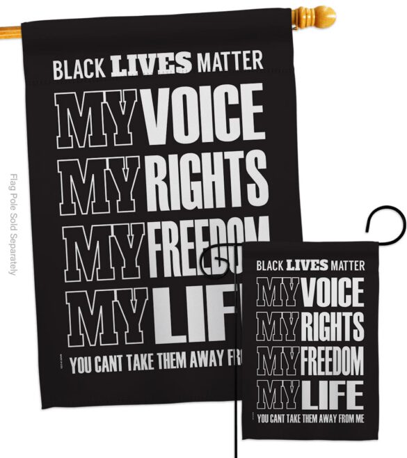 Black Lives Freedom - Support Inspirational Vertical Impressions Decorative Flags HG170061 Made In USA - Image 3