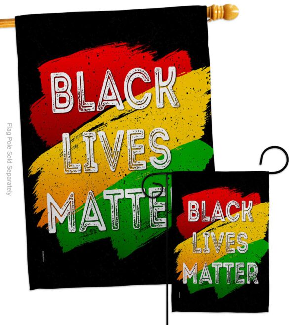 Black Lives Freedom - Support Inspirational Vertical Impressions Decorative Flags HG170071 Made In USA - Image 3