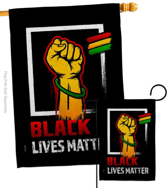 Black Matter Anti Racism - Support Inspirational Vertical Impressions Decorative Flags HG170073 Made In USA - Image 3