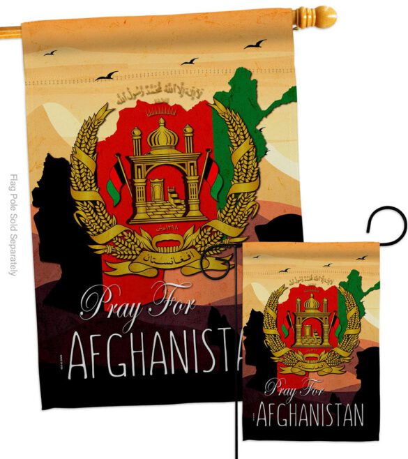 Afghanistan We Pray - Support Inspirational Vertical Impressions Decorative Flags HG170222 Made In USA - Image 4