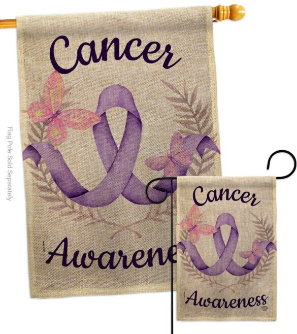 Cancer Awareness - Support Inspirational Vertical Impressions Decorative Flags HG192437 Made In USA - Image 13