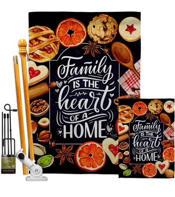 Family is Heart - Sweet Home Inspirational Vertical Impressions Decorative Flags HG100076 Made In USA - Image 6