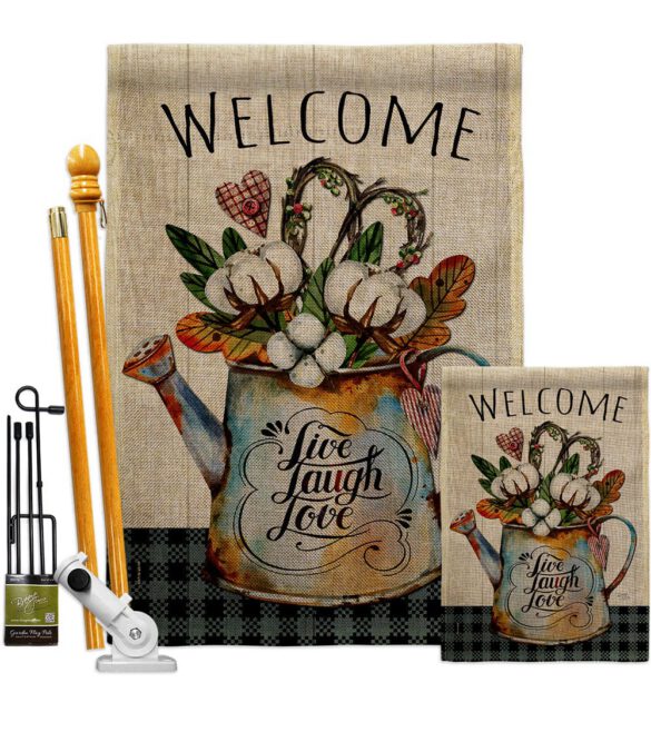 Cotton Bouquet - Sweet Home Inspirational Vertical Impressions Decorative Flags HG100079 Made In USA - Image 16