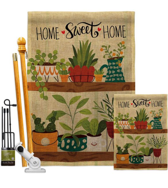 Group Plants - Sweet Home Inspirational Vertical Impressions Decorative Flags HG100086 Made In USA - Image 16