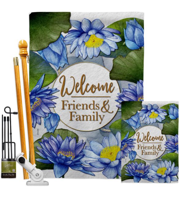 Blue Lotus - Sweet Home Inspirational Vertical Impressions Decorative Flags HG120250 Made In USA - Image 6