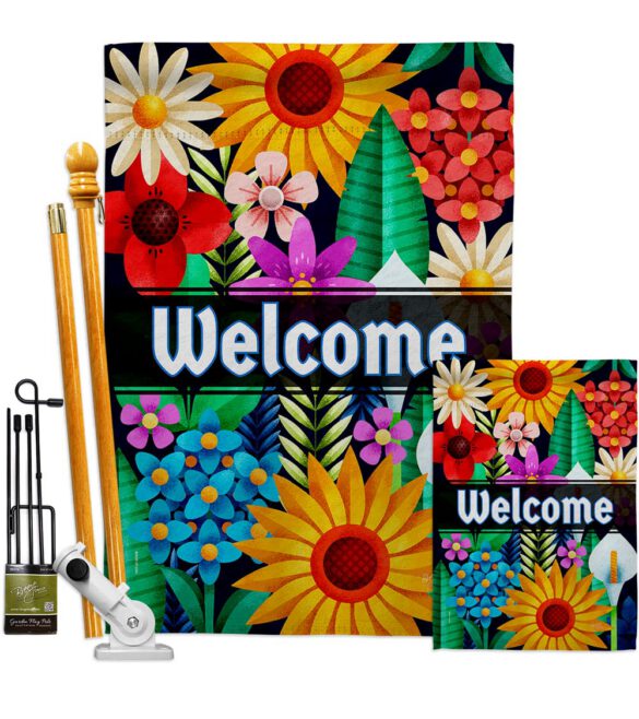 Colorful Floral - Sweet Home Inspirational Vertical Impressions Decorative Flags HG137515 Made In USA - Image 6