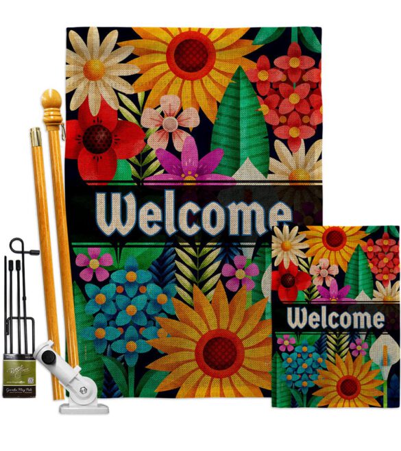 Colorful Floral - Sweet Home Inspirational Vertical Impressions Decorative Flags HG137515 Made In USA - Image 16