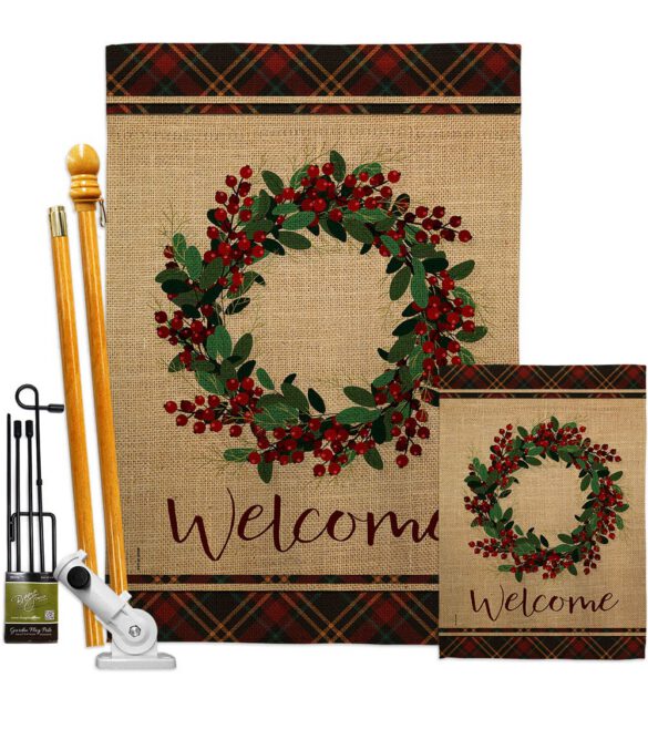 Berries Wreath - Sweet Home Inspirational Vertical Impressions Decorative Flags HG170026 Made In USA - Image 6