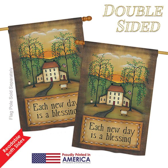 Each New Day - Sweet Home Inspirational Vertical Impressions Decorative Flags HG100072 Printed In USA - Image 5