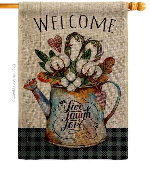 Cotton Bouquet - Sweet Home Inspirational Vertical Impressions Decorative Flags HG100079 Made In USA - Image 12