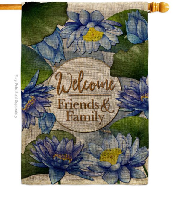 Blue Lotus - Sweet Home Inspirational Vertical Impressions Decorative Flags HG120250 Made In USA - Image 23