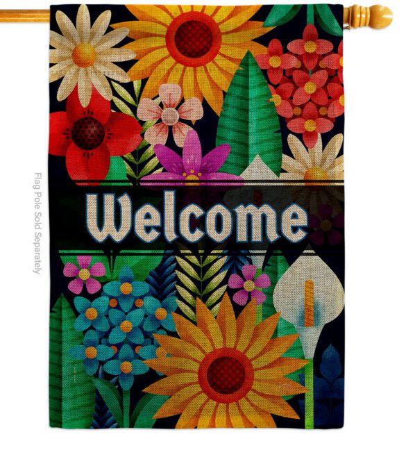 Colorful Floral - Sweet Home Inspirational Vertical Impressions Decorative Flags HG137515 Made In USA - Image 12