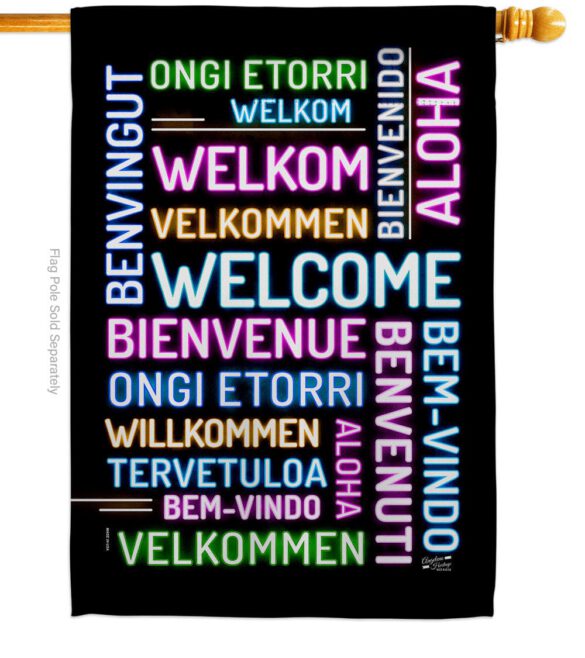 Best Welcome - Sweet Home Inspirational Vertical Impressions Decorative Flags HG137600 Made In USA - Image 2