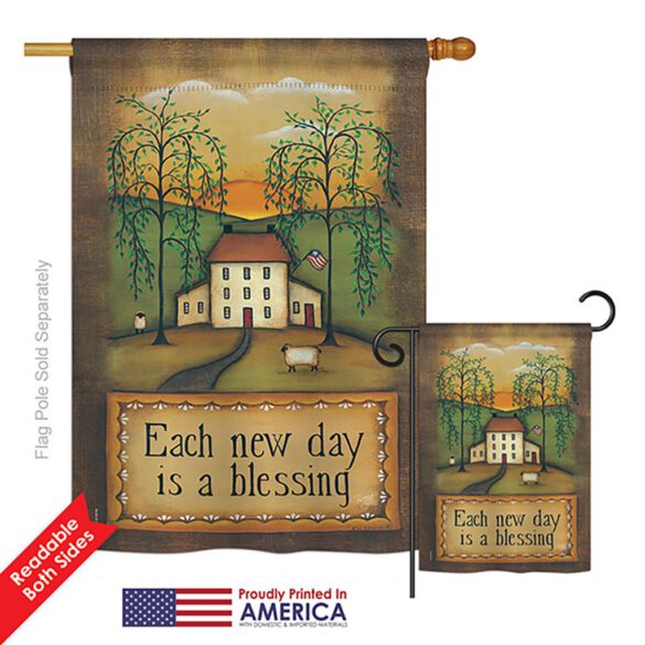 Each New Day - Sweet Home Inspirational Vertical Impressions Decorative Flags HG100072 Printed In USA - Image 6