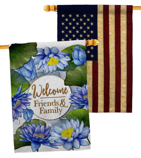 Blue Lotus - Sweet Home Inspirational Vertical Impressions Decorative Flags HG120250 Made In USA - Image 8