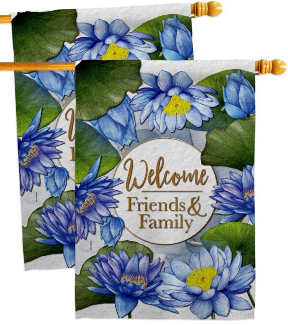 Blue Lotus - Sweet Home Inspirational Vertical Impressions Decorative Flags HG120250 Made In USA - Image 12