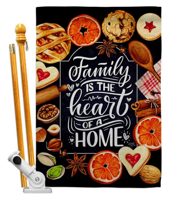 Family is Heart - Sweet Home Inspirational Vertical Impressions Decorative Flags HG100076 Made In USA - Image 5