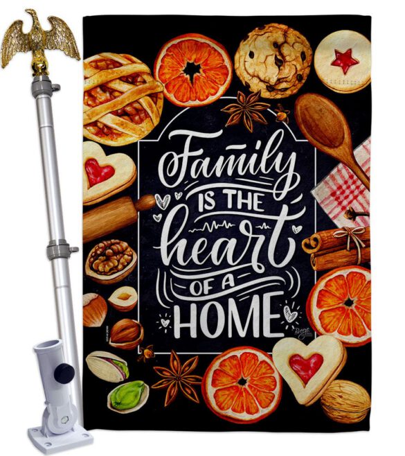 Family is Heart - Sweet Home Inspirational Vertical Impressions Decorative Flags HG100076 Made In USA - Image 9