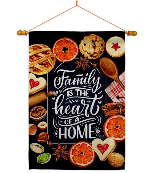 Family is Heart - Sweet Home Inspirational Vertical Impressions Decorative Flags HG100076 Made In USA - Image 10