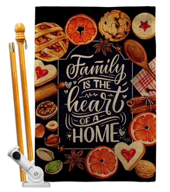 Family is Heart - Sweet Home Inspirational Vertical Impressions Decorative Flags HG100076 Made In USA - Image 15
