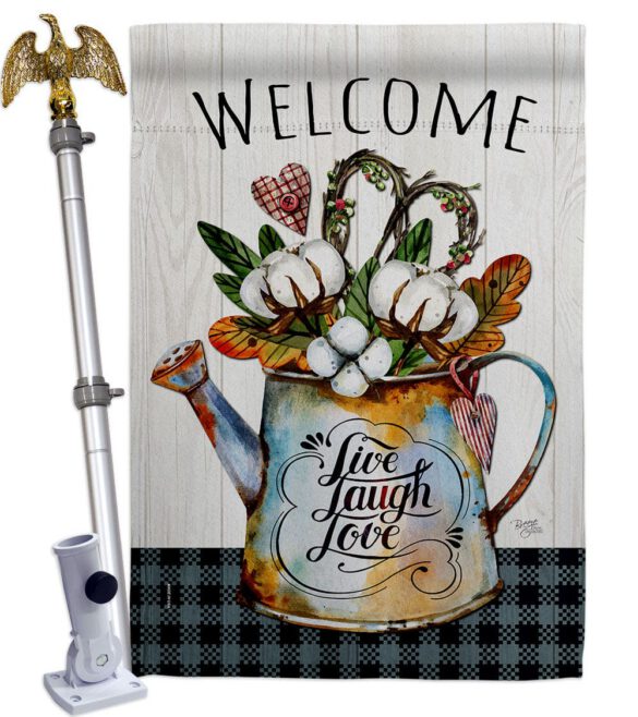Cotton Bouquet - Sweet Home Inspirational Vertical Impressions Decorative Flags HG100079 Made In USA - Image 9
