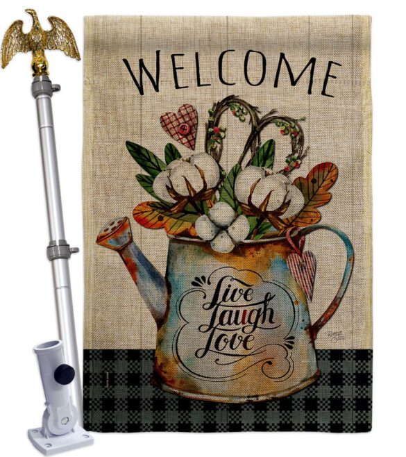 Cotton Bouquet - Sweet Home Inspirational Vertical Impressions Decorative Flags HG100079 Made In USA - Image 19