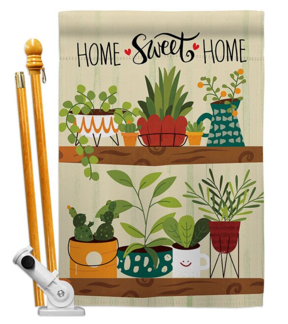 Group Plants - Sweet Home Inspirational Vertical Impressions Decorative Flags HG100086 Made In USA - Image 5