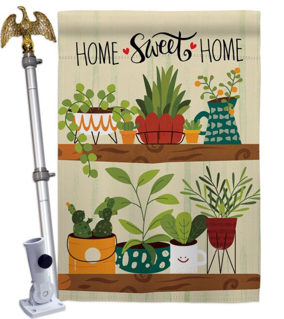 Group Plants - Sweet Home Inspirational Vertical Impressions Decorative Flags HG100086 Made In USA - Image 9