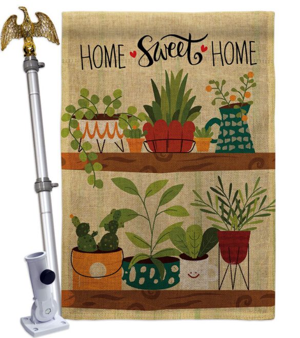 Group Plants - Sweet Home Inspirational Vertical Impressions Decorative Flags HG100086 Made In USA - Image 19