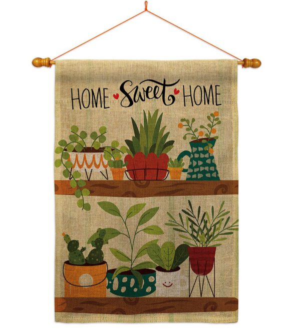 Group Plants - Sweet Home Inspirational Vertical Impressions Decorative Flags HG100086 Made In USA - Image 20