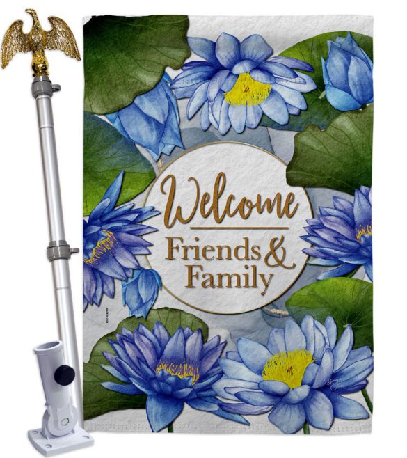Blue Lotus - Sweet Home Inspirational Vertical Impressions Decorative Flags HG120250 Made In USA - Image 20