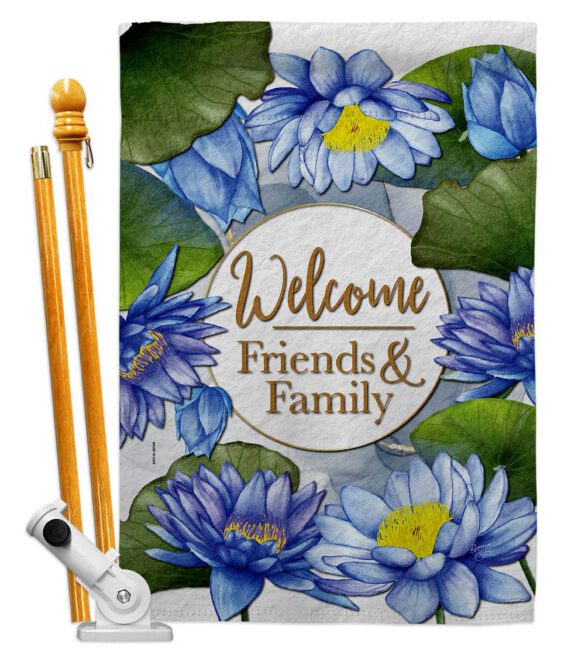 Blue Lotus - Sweet Home Inspirational Vertical Impressions Decorative Flags HG120250 Made In USA - Image 5