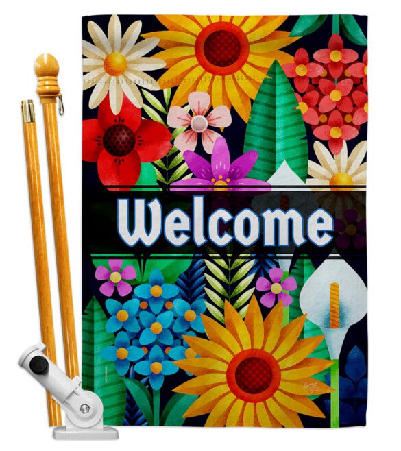Colorful Floral - Sweet Home Inspirational Vertical Impressions Decorative Flags HG137515 Made In USA - Image 5