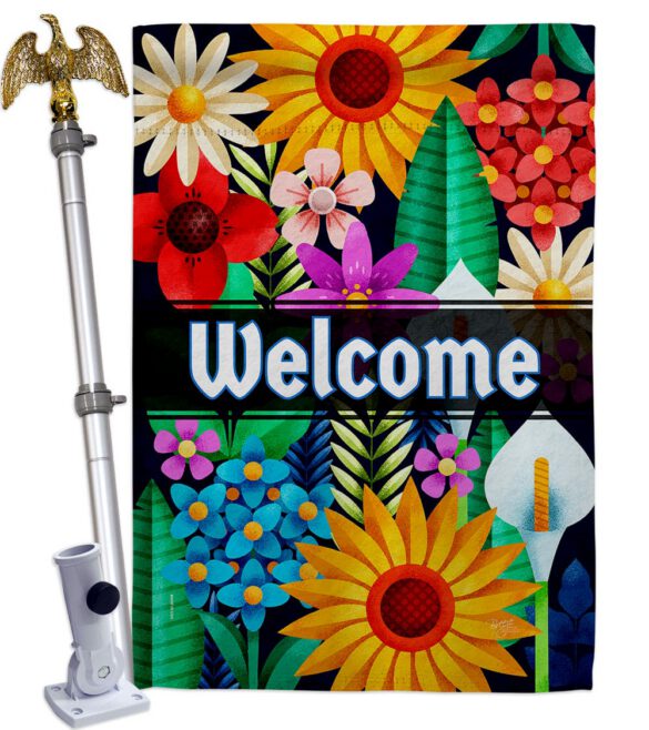 Colorful Floral - Sweet Home Inspirational Vertical Impressions Decorative Flags HG137515 Made In USA - Image 9