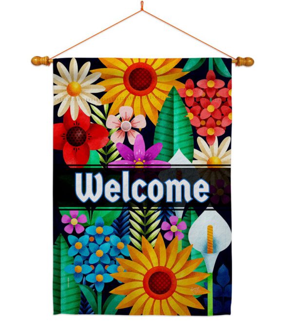 Colorful Floral - Sweet Home Inspirational Vertical Impressions Decorative Flags HG137515 Made In USA - Image 10