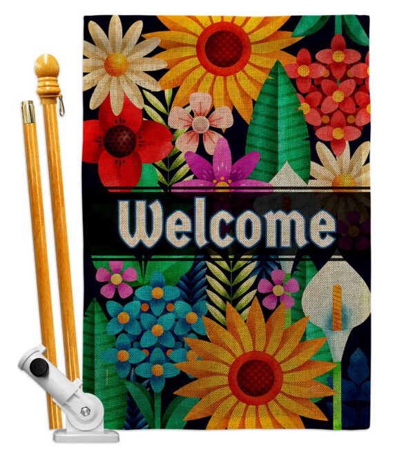 Colorful Floral - Sweet Home Inspirational Vertical Impressions Decorative Flags HG137515 Made In USA - Image 15