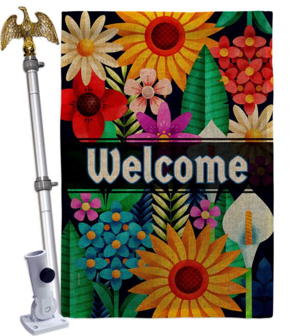 Colorful Floral - Sweet Home Inspirational Vertical Impressions Decorative Flags HG137515 Made In USA - Image 19