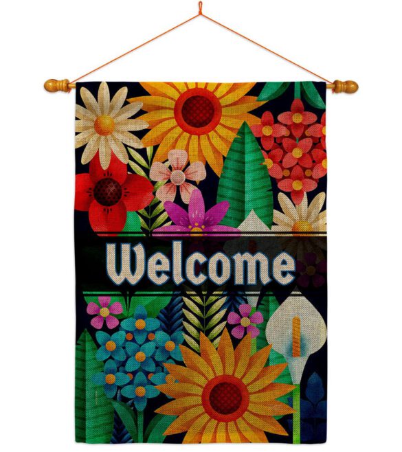 Colorful Floral - Sweet Home Inspirational Vertical Impressions Decorative Flags HG137515 Made In USA - Image 20