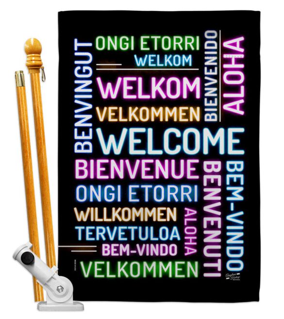 Best Welcome - Sweet Home Inspirational Vertical Impressions Decorative Flags HG137600 Made In USA - Image 5