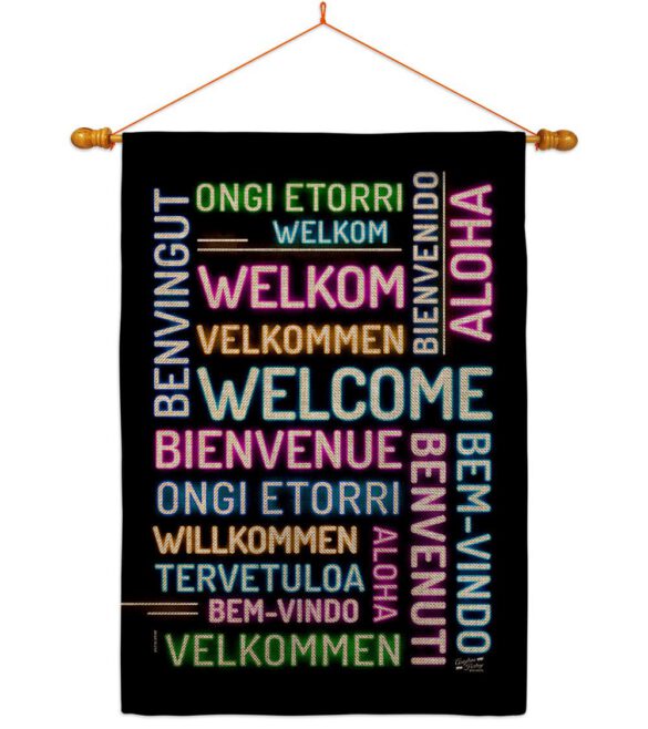 Best Welcome - Sweet Home Inspirational Vertical Impressions Decorative Flags HG137600 Made In USA - Image 24