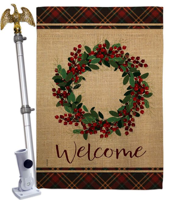 Berries Wreath - Sweet Home Inspirational Vertical Impressions Decorative Flags HG170026 Made In USA - Image 11