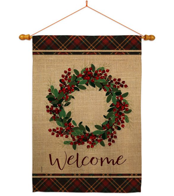 Berries Wreath - Sweet Home Inspirational Vertical Impressions Decorative Flags HG170026 Made In USA - Image 12